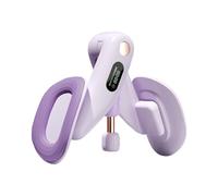 Esercitatore coscia con display a LED e funzione di rotazione regolabile in intensità con un design morbido colore rosa. Regolatore di resistenza a più stadi