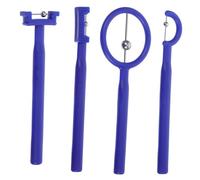 Esercitatori Lingua per Bambini 4 Pezzi, Acciaio Inox PP Blu | Allenamento Fonetico, Forma Ergonomica Leggera, Uso Ovunque, per Flessibilità della Punta e Precisione
