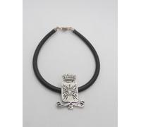 Esercito Italiano : Braccialetto Argento 925 e caucciù- Bracciale Fregio -Stemma