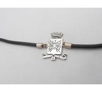 Esercito Italiano : Braccialetto Argento 925 e caucciù- Bracciale Fregio -Stemma