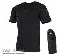 MFH Camicia Tropicale Bundeswehr con Distintivo e Velcro (Nero/M)