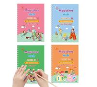 Esercizi di Scrittura con Solchi,Quaderni di Ricalco Riutilizzabili - Pratica di Scrittura con Solco Magico per Bambini - Per Ufficio Asilo Scuola Materna