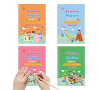 Esercizi di Scrittura con Solchi,Quaderni Riusabili con Guide Scanalate - Pratica Calligrafia Per Bambini,Per Ufficio Asilo Scuola Materna