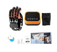 Esercizi per le mani Guanti da massaggio intelligenti Ictus Emiplegia Riabilitazione Mano Funzione Robot Guanti Riabilitazione Allenamento Guanto Cura delle Stecche per le dita(Orange left Size L)