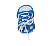Esercizio di allacciatura delle scarpe con lavagna interattiva fai da te,