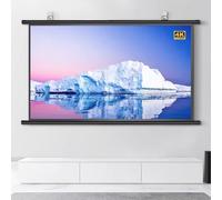 Esercizio di proiezione Projector Screen Manual Pull Down Wall/Ceiling Mount 30/40/50/60/72 Inch 4:3/16:9 4K HD Black 1 Pack(60 Inch (16:9))