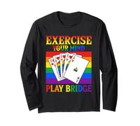 Esercizio la Tua Mente Gioca Bridge Rainbow Cards Maglia a Manica