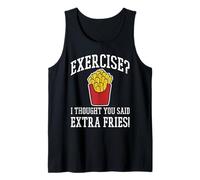 Esercizio? Thought You Said Extra Fries - Allenamento Palestra Corsa Canotta