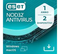 ESET Antivirus NOD32 Rinnovo 1 Anno 1 Utente 2 Dispositivi EAVH-R1-A2-BOX
