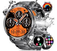 ESFOE Orologio intelligente da uomo con LED Torcia, 730 mAh 1,85'' 5 ATM Impermeabile Smartwatch da uomo con chiamate Bluetooth, Wasap, monitoraggio del ritmo cardiaco e del sonno, SpO2 per iOS