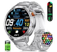 ESFOE Orologio Smartwatch Uomo con 730 mAh Batteria Torcia LED, 1,75'' Smart Watch Uomo con 110+ Modalità Sport, Impermeabile 5ATM Smartwatch Militare con Frequenza Cardiaca 24/7, SpO2 per Android iOS