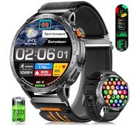 ESFOE Orologio Smartwatch Uomo con 730 mAh Batteria Torcia LED, 1,75'' Smart Watch Uomo con 110+ Modalità Sport, Impermeabile 5ATM Smartwatch Militare con Frequenza Cardiaca 24/7, SpO2 per Android iOS