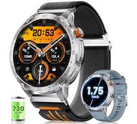 ESFOE Orologio Smartwatch Uomo con 730 mAh Batteria Torcia LED, 1,75'' Smartwatch Uomo con 110+ Modalità Sport, Impermeabile 5ATM Smartwatch Militare con Frequenza Cardiaca 24/7, SpO2 per Android iOS