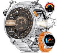 ESFOE Orologio Smartwatch Uomo con Torcia LED, 1,85'' HD Smart Watch con 730 mAh Batteria, 120+ Modalità Sport, Impermeabile IP68 Smartwatch Militare con Frequenza Cardiaca 24/7, SpO2 per Android iOS