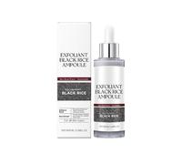 Esfoliante al Riso Bianco e Nero, Soluzione Esfoliante Duo in Fiale di Riso, Soluzione Esfoliante, Idratante e Minimizza i Pori per il Viso (Black)