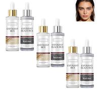 Esfoliante di riso bianco e nero, esfoliante delicato e idratante per la cura della pelle, siero viso illuminante per pelle normale/combinata, (100ml / bianco + 100ml / nero) (3SETS)