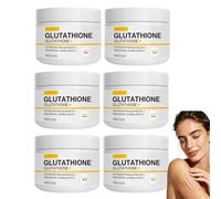 Esfoliante per il corpo al glutatione con rosa canina e sale marino, esfoliante e idratante per il corpo, gel detergente esfoliante per il corpo per una pelle radiosa, levigante e purificante (6 pezzi