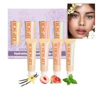 Esfoliante per labbra, kit di scrub per labbra,Esfoliante per labbra Esfoliante per labbra idratante - 4X prodotti per la cura delle labbra idratanti per le labbra, set di scrub