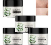 Esfoliante viso all'aloe vera e aminoacidi, gel esfoliante delicato con vitamina C, esfoliante per la pulizia profonda del viso del corpo, levigante della pelle, minimizzazione dei pori (4 pezzi)