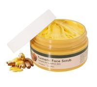 Esfoliante viso naturale quotidiano per una pulizia profonda, crema esfoliante viso alla curcuma, crema esfoliante delicata, elimina i punti neri, migliora l'acne e le macchie scure, per tutti i tipi