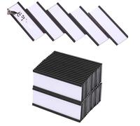 Esforzarse Confezione da 50 Supporti Magnetici per Etichette, Magneti per lavagna Magnetica, Etichette per Barattoli, Scaffale Plastica Con Porta Carte Dati Magnetiche Con Protezioni(7,6 x 2,5 cm)