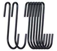 ESFUN 30 Pack Heavy Duty S Hooks 4 inch Black S Shaped Hooks Hanging Hangers Pan Pot Holder Rack Hooks for Kitchenware Spoons Pans Pots Utensils Clot