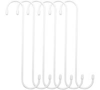 ESFUN - Confezione da 6 ganci extra large a S, 30,5 cm, colore: Bianco
