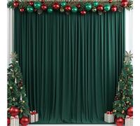 ESGOTBME 2 pannelli in morbido tessuto per feste e matrimoni, senza pieghe, colore verde scuro, per feste di compleanno, sfondo fotografico, 3 x 2,1 m, colore: verde scuro