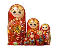 ESGT Marchio Matrioska Professionale 7 Pezzi Matrioska, Matrioska, Bambole Russe di Nidificazione, 7 Pezzi Fatti a Mano Il Tiglio
