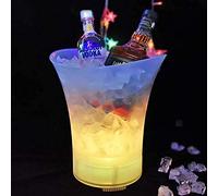 ESGT Secchiello per Il Ghiaccio a LED, Secchiello per Il Ghiaccio con Altoparlante Bluetooth Wireless, Altoparlante Portatile con Luce a LED per Spiaggia, Feste, All'aperto