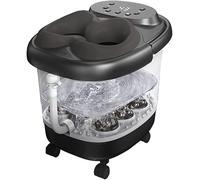 ESHINEDE Massaggiatore for vasca idromassaggio for piedi con calore, 8 piedi for massaggi Shiatsu motorizzati for pedicure Spa, conversione di frequenza, tempo e temperatura regolabili, display a LED