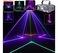 ESHINY 2W animazione RGB Laser Beam Lines Stage Disco Light DJ Party Pattern proiettore scan DMX Dance Bar spettacolo di natale G20N8