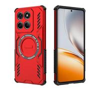 ESHUYI Cover Magnetica per Motorola Edge 60 Fusion/Edge 60/Edge 60s, Compatibile con MagSafe, Custodia Antiurto Grado Militare con Angoli Airbag, Dissipazione Calore, Ibrida TPU+PC, Rosso
