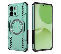 ESHUYI Cover Magnetica per Oppo A6x 4G/5G, Compatibile con MagSafe, Custodia Antiurto Grado Militare con Angoli Airbag, Dissipazione Calore, Ibrida TPU+PC, Verde