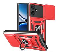 ESHUYI® Cover per Honor 400 5G con Custodia per Fotocamera Scorrevole e Supporto ad Anello [Custodia Paraurti Compatibile con Supporto Magnetico per Auto], Rosso