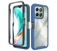 ESHUYI® Cover per Honor X6b/Honor X6a/Honor X5b/Honor X5b Plus Custodia in Silicone a Antiurto 360° con Protezione dello Schermo, Rugged Doppia Bumper Trasparente Case Integrale Cover, Blu Scuro