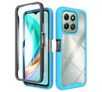 ESHUYI® Cover per Honor X6b/Honor X6a/Honor X5b/Honor X5b Plus Custodia in Silicone a Antiurto 360° con Protezione dello Schermo, Rugged Doppia Bumper Trasparente Case Integrale Cover, Azzurro