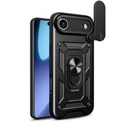 ESHUYI Cover per iPhone Air con Custodia per Fotocamera Scorrevole e Supporto ad Anello [Custodia Paraurti Compatibile con Supporto Magnetico per Auto], Nero