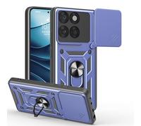 ESHUYI Cover per Motorola Edge 60 Fusion/Edge 60/Edge 60s con Custodia per Fotocamera Scorrevole e Supporto ad Anello [Custodia Paraurti Compatibile con Supporto Magnetico per Auto], Blu