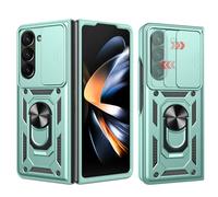 ESHUYI Cover per Motorola Razr Fold con Custodia per Fotocamera Scorrevole e Supporto ad Anello [Custodia Paraurti Compatibile con Supporto Magnetico per Auto], Verde