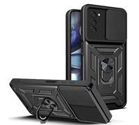 ESHUYI® Cover per Nokia G42 con Custodia per Fotocamera Scorrevole e Supporto ad Anello [Custodia Paraurti Compatibile con Supporto Magnetico per Auto], Nero