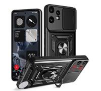 ESHUYI Cover per Nothing CMF Phone 2 Pro con Custodia per Fotocamera Scorrevole e Supporto ad Anello [Custodia Paraurti Compatibile con Supporto Magnetico per Auto], Nero