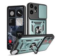 ESHUYI Cover per Nothing CMF Phone 2 Pro con Custodia per Fotocamera Scorrevole e Supporto ad Anello [Custodia Paraurti Compatibile con Supporto Magnetico per Auto], Verde