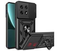 ESHUYI® Cover per OnePlus 13R 5G con Custodia per Fotocamera Scorrevole e Supporto ad Anello [Custodia Paraurti Compatibile con Supporto Magnetico per Auto], Nero