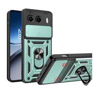 ESHUYI® Cover per OnePlus Nord 4 5G con Custodia per Fotocamera Scorrevole e Supporto ad Anello [Custodia Paraurti Compatibile con Supporto Magnetico per Auto], Verde