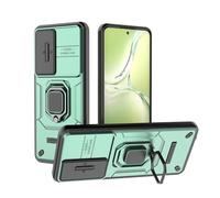 ESHUYI® Cover per Oppo A80 5G/Oppo K12x 5G con Custodia per Fotocamera Scorrevole e Supporto ad Anello [Custodia Paraurti Compatibile con Supporto Magnetico per Auto], Verde