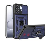 ESHUYI Cover per Oppo Reno15 Pro Max con Custodia per Fotocamera Scorrevole e Supporto ad Anello [Custodia Paraurti Compatibile con Supporto Magnetico per Auto], Blu