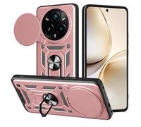 ESHUYI® Cover per Realme 14 Pro Plus(Pro+) con Custodia per Fotocamera Scorrevole e Supporto ad Anello [Custodia Paraurti Compatibile con Supporto Magnetico per Auto], Oro rosa