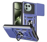 ESHUYI Cover per Realme GT 8 Pro con Custodia per Fotocamera Scorrevole e Supporto ad Anello [Custodia Paraurti Compatibile con Supporto Magnetico per Auto], Blu