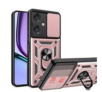ESHUYI® Cover per Realme Note 60 4G con Custodia per Fotocamera Scorrevole e Supporto ad Anello [Custodia Paraurti Compatibile con Supporto Magnetico per Auto], Oro rosa